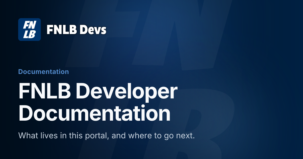 Documentation | FNLB Developer Portal